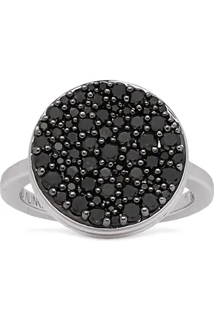 ALINKA Bague Black Caviar en or blanc 18ct ornée de diamants