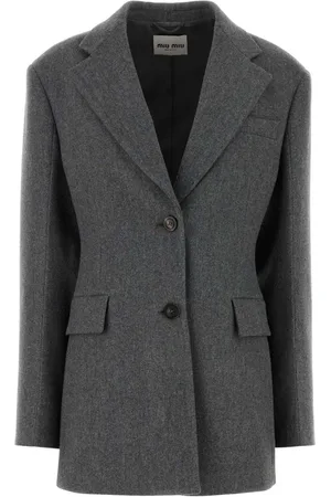 Miu Miu Blazer à logo embossé