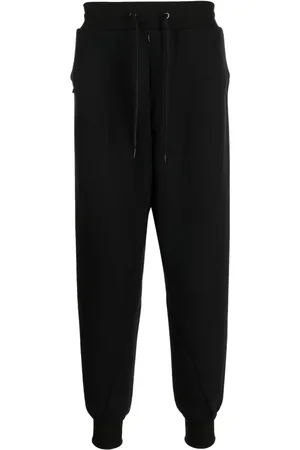 Fumito Ganryu Pantalon de jogging en coton mélangé à lien de resserrage