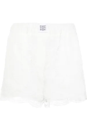Msgm Short court à empiècement en dentelle