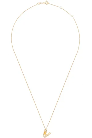 Aliita Collier Letra V en 9ct serti de citrine
