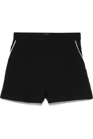 Elisabetta Franchi Short en crêpe à liserés contrastants