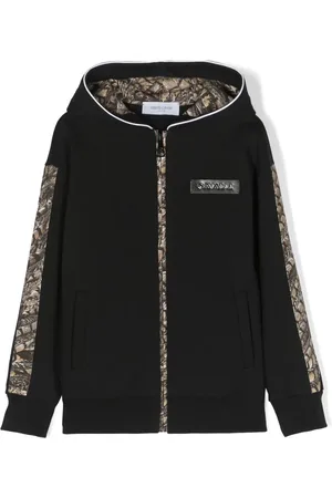 Roberto Cavalli Hoodie zippé à plaque logo