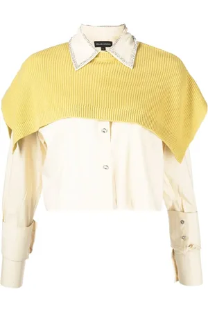 Izaak Azanei Chemise en maille à design de cape