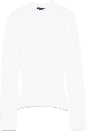 MUGLER Haut en maille nervurée