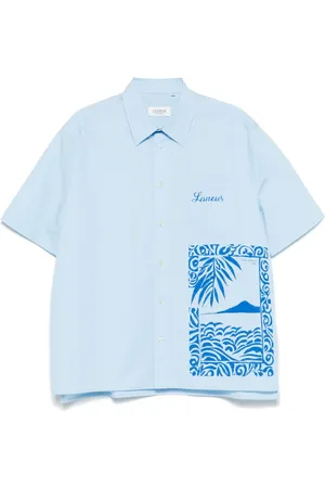 LANEUS Chemise à logo imprimé