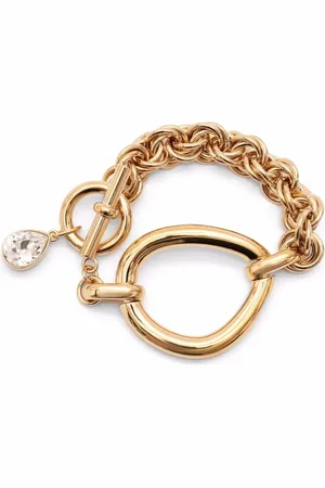 J.W.Anderson Bracelet chaîne à ornements en cristal