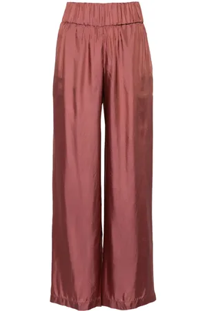 Aspesi Pantalon en satin à coupe droite
