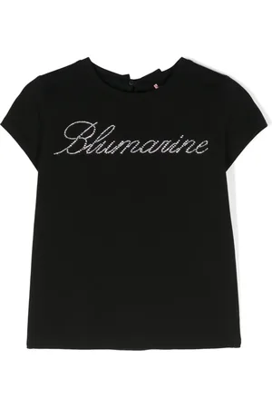 MISS BLUMARINE T-shirt à ornements strassés