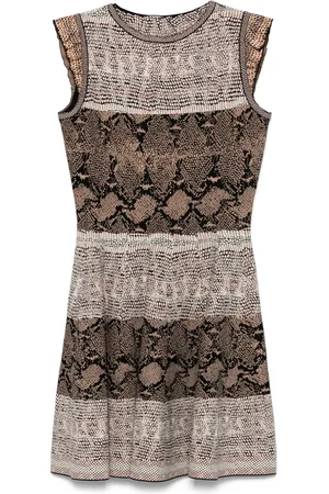 Alexander McQueen Robe courte à imprimé peau de serpent (années 2000)