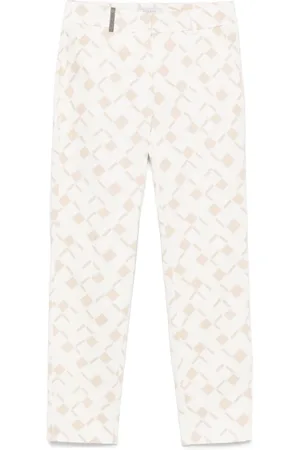 PESERICO SIGN Pantalon à imprimé géométrique
