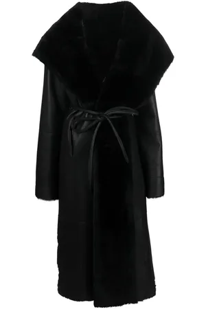 LISKA Manteau à taille nouée