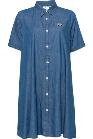 Chocoolate Robe-chemise en jean à patch logo