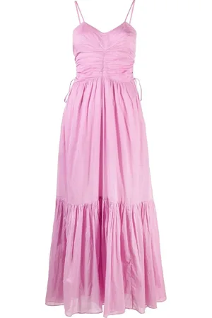 Marant Etoile Robe longue Giana à volants superposés