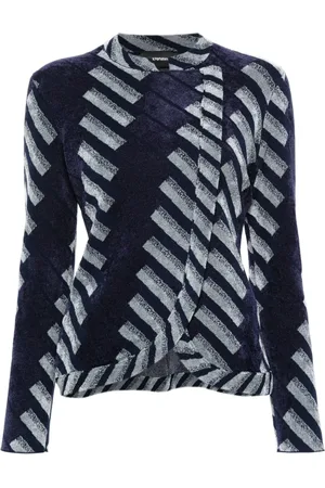 Emporio Armani Blazer à motif en intarsia