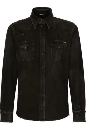 Dolce & Gabbana Chemise en jean à effet usé
