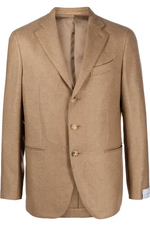 CARUSO Blazer en laine mélangée à simple boutonnage