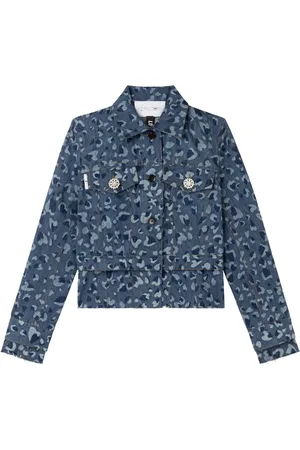 AZ FACTORY Veste en jean Lulu à imprimé cœur