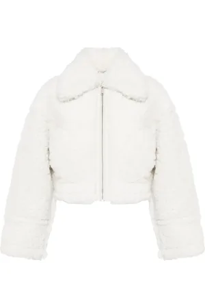 Halfboy Veste en peau lainée à coupe crop