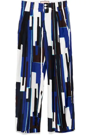 Plan C Pantalon à imprimé sergé
