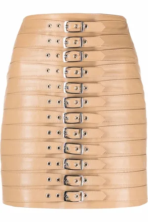 Manokhi Jupe en cuir à taille haute