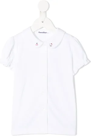 Familiar Blouse à bords festonnés