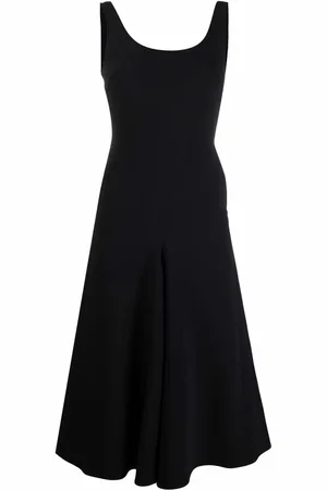 Ami Robe mi-longue évasée à design sans manches