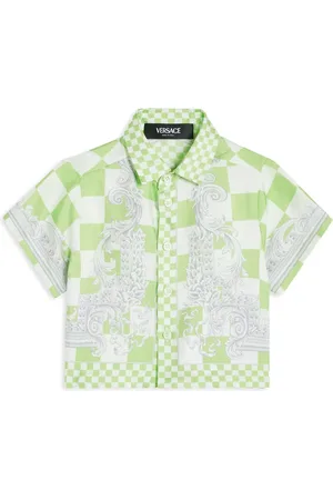 VERSACE Chemise en soie à motif Medusa