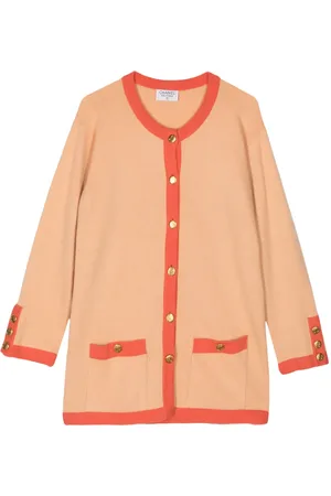 CHANEL Cardigan en cachemire à boutons CC (années 1990-2000)