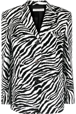 Alessandra Rich Blazer imprimé à simple boutonnage