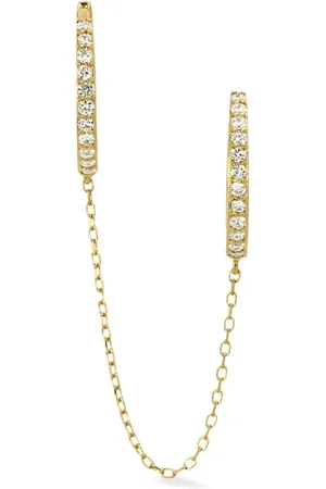 Lark & Berry Créoles Duno en 14ct pavées de diamants