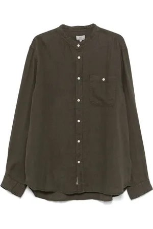 Woolrich Chemise en lin à col officier