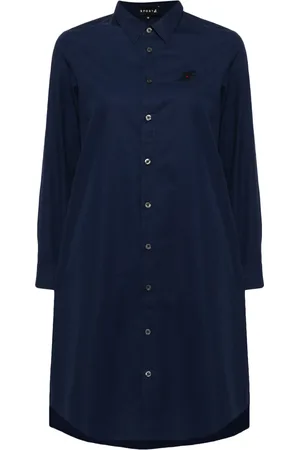 AGNÈS B. Robe-chemise à logo brodé