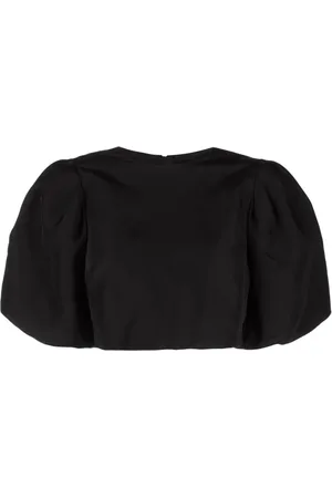 Msgm Blouse crop à manches bouffantes