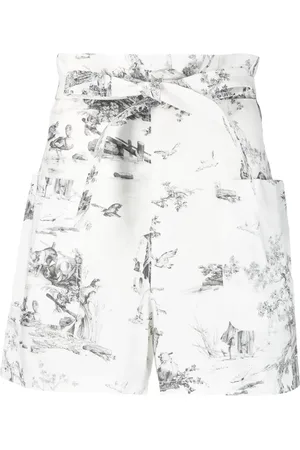 Serafini Short ceinturé à imprimé graphique
