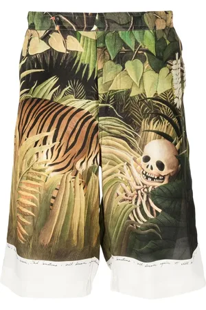 Endless Joy Short Forest en soie à imprimé graphique