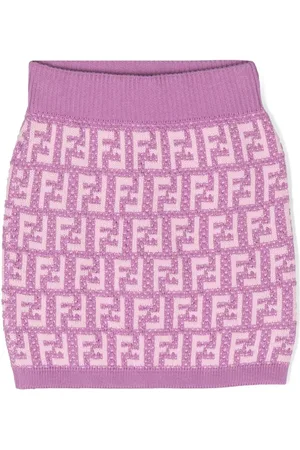 Fendi Jupe en maille à motif monogrammé