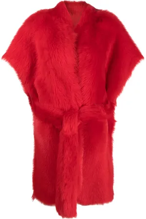 LISKA Manteau réversible à taille ceinturée