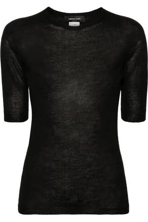 Fabiana Filippi Pull en maille fine à manches courtes