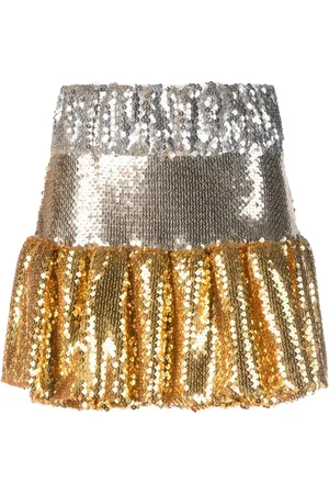 Paco rabanne Minijupe froncée à sequins