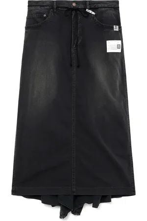 Maison Mihara Yasuhiro Jupe en jean à design drapé