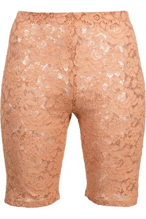 Stella McCartney Short de cyclisme à fleurs en dentelle