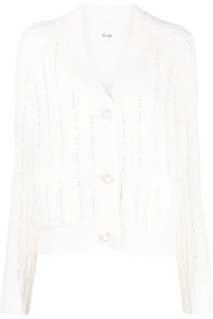Allude Cardigan en laine mélangée à ornements strassés