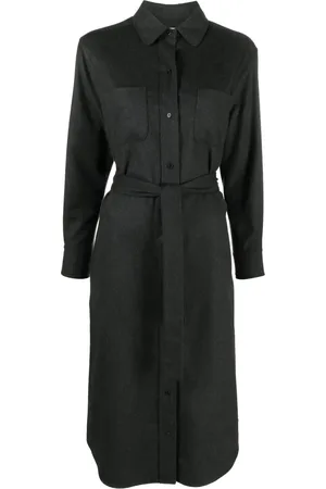 Thom Browne Robe-chemise en soie mélangées