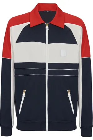 Balmain Veste zippée à patch logo