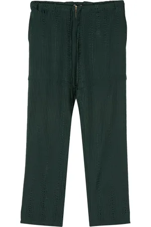 Balenciaga Pantalon en soie à rayures (années 2000)