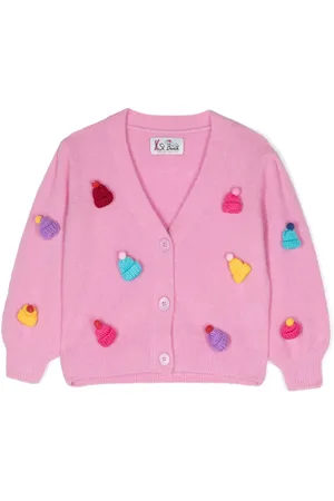 MC2 SAINT BARTH Cardigan nervurée à bonnet brodé