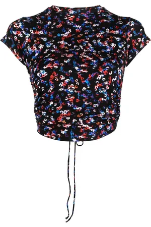 Marant Etoile Haut crop Juvia à imprimé graphique