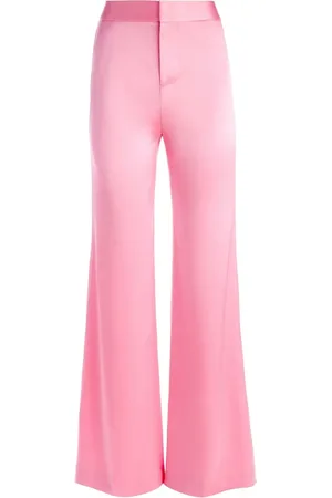 ALICE+OLIVIA Pantalon palazzo Deanna à fini satiné