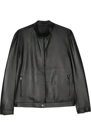 SALVATORE SANTORO Veste en cuir à fermeture zippée